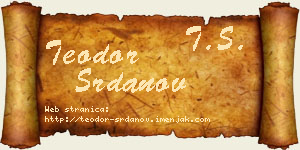 Teodor Srdanov vizit kartica